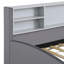 Lit plateforme simple tapissier avec rangement et tiroirs, gris-1427648625