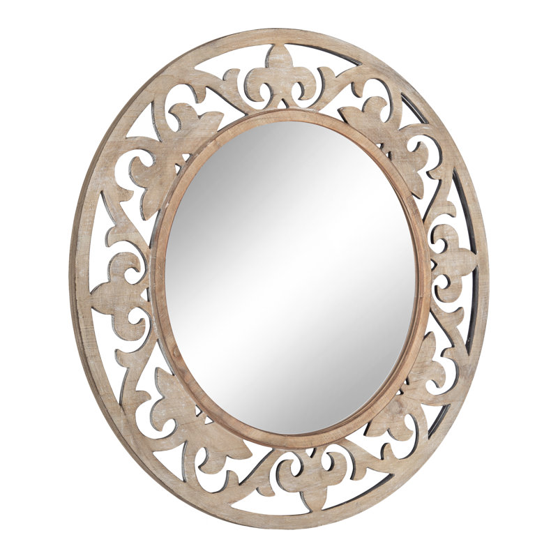 Dehn Round Mirror, Natural Wood