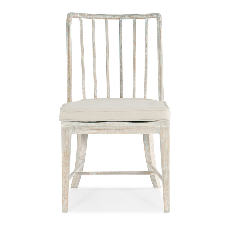 Oyster White Linen & Light Wood Beech Side Chair