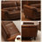 Brown Genuine Leather Modular Sofa cushion couch