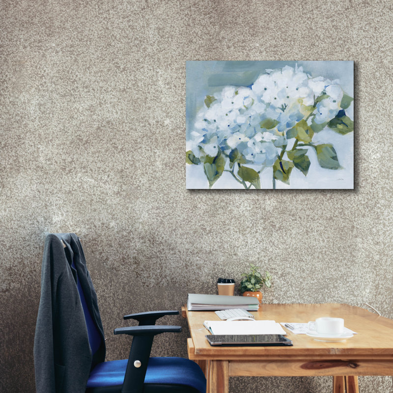 "Epic Graffiti" Spring Cottage Hydrangeas "par Katrina Pete, art mural sur toile, H 26 po x l 34 po