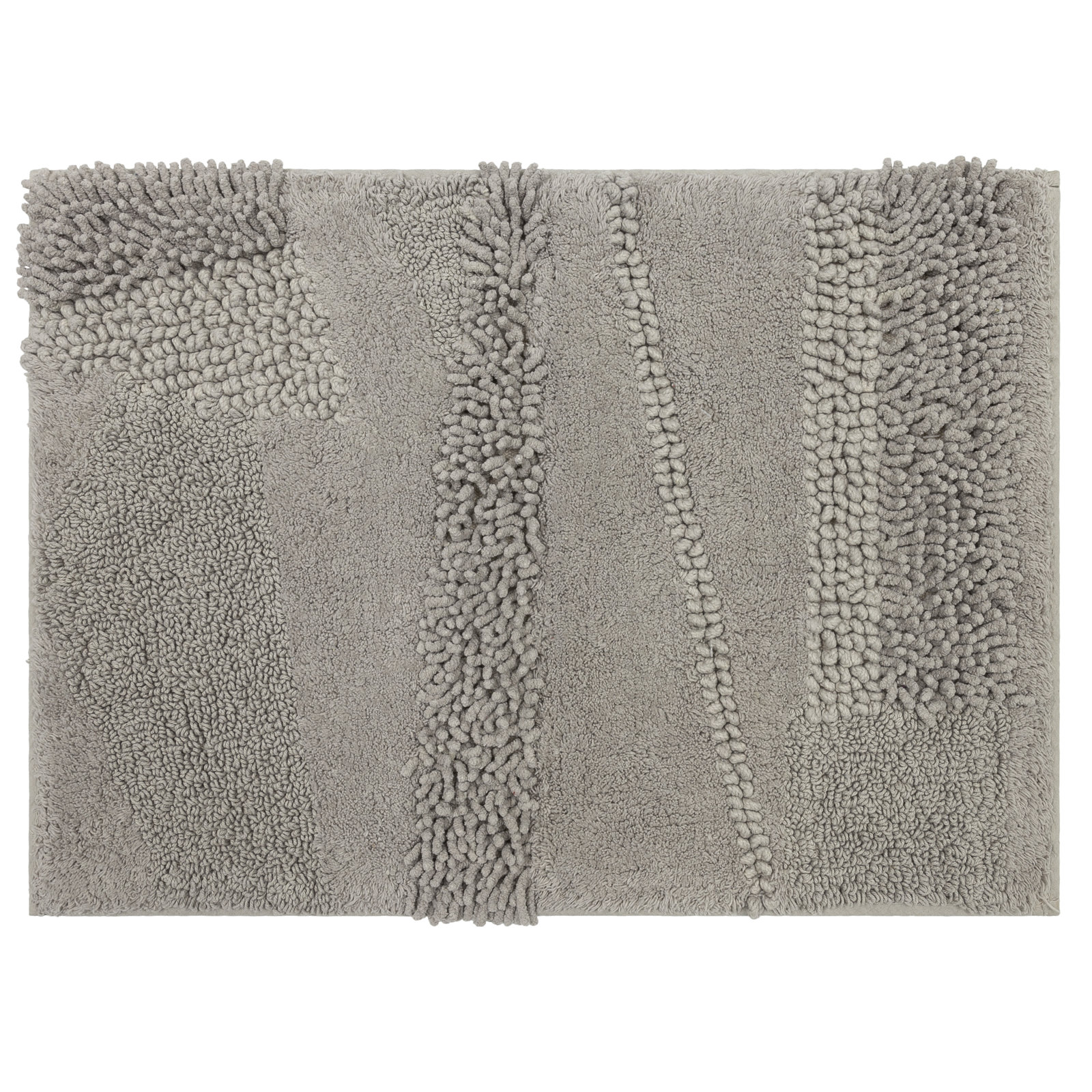 Laverne Solid Cotton Bath Rug, 24" W x 60" L, Silver