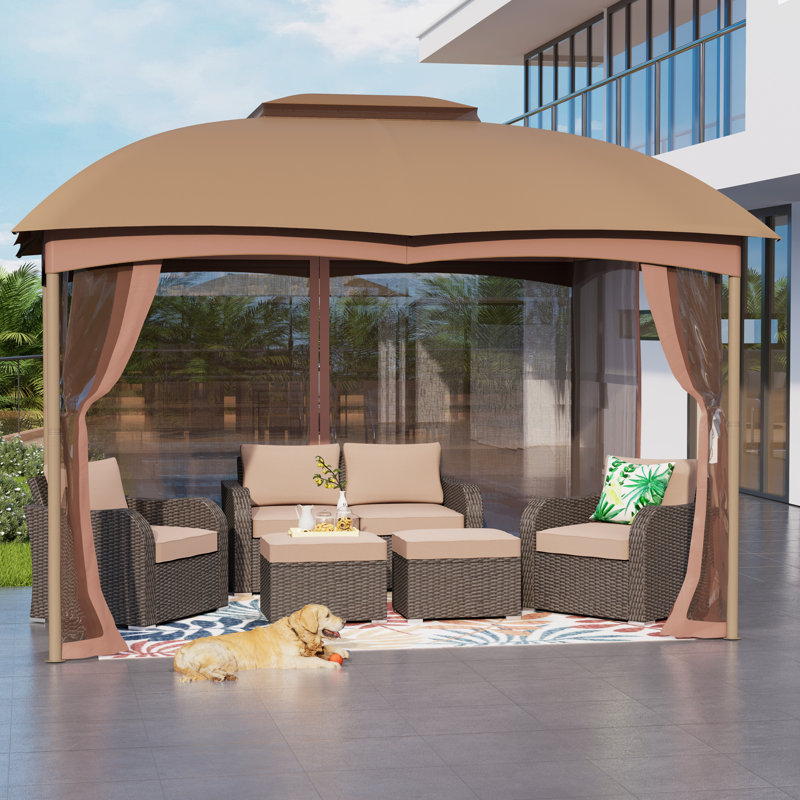Pavillon de jardin en acier Cleao, L 12 pi x P 10 pi