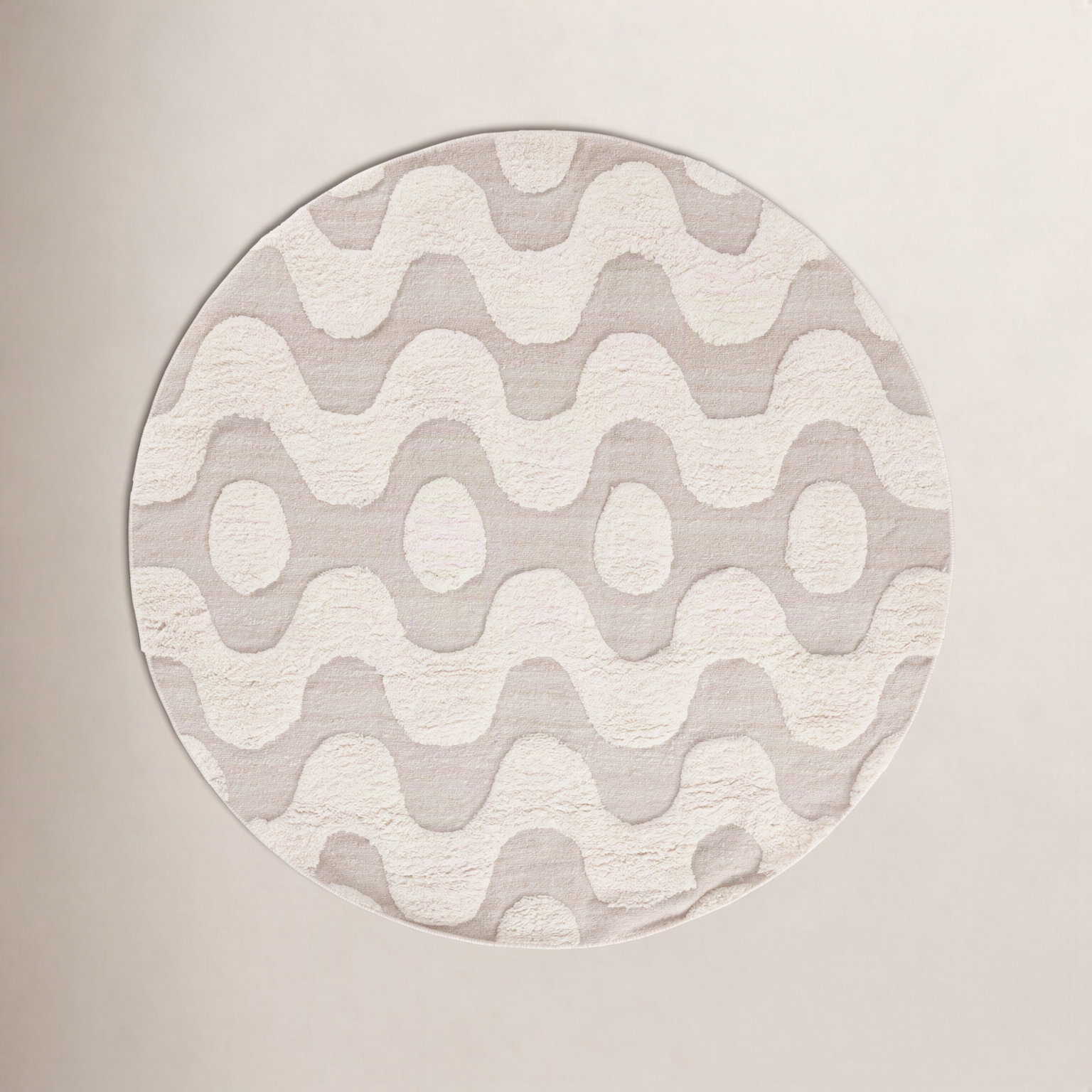 Mullen Hand-Woven Geometric Rug, Round 6'