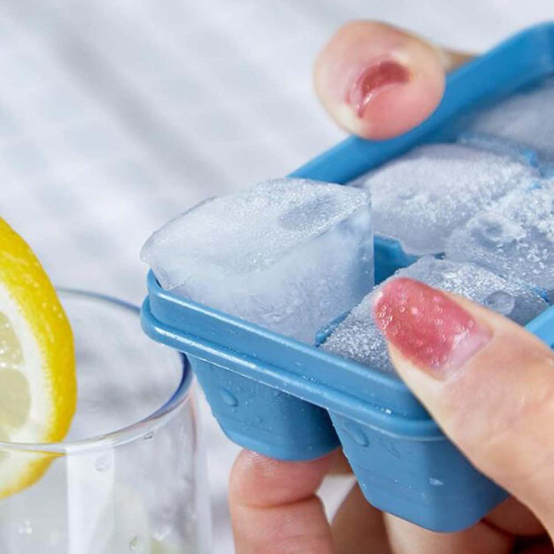 Ice Cube Trays For Freezer 3 Pack - Mini Ice Cube Trays With Lid & Easy-Release Silicone Bottom, Stackable Small Ice Cube Mould