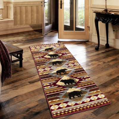 Red Polypropylene Lodge Mat, 2 Ft. 7 In. X 3 In., Flexible Area Carpet, Polypropylene, Incredible