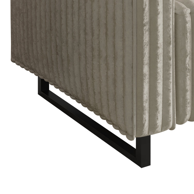 LOVESEAT EN VELOURS BEIGE, Beige