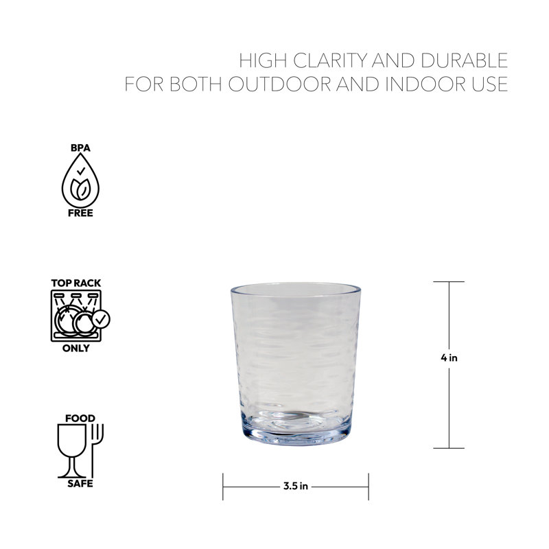 Ebern Designs 4 pièces 14,3 oz. Ensemble de verres Tritan