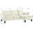 Reversible Sectional With Storage Chaise, Arm Cup Holders And Ports, 3 Corduroy Sleeper For Apartment, Bedroom, Living Room - Beige, 82 In Deep, 52.23 Wide, 34.56 High, 112.5 Lb Modern Bed-199232821