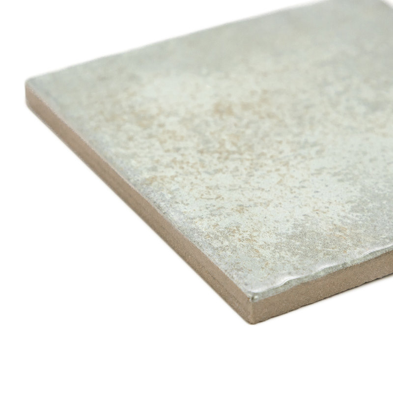 The Tile Life Vela 4" x 4" Glossy Porcelain Wall Tile, Greenfield