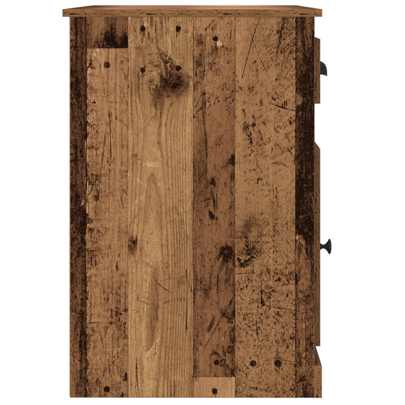 Desk Particleboard 50 X 115 X 75 Cm Storage, Old Wood