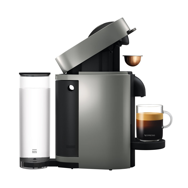 Nespresso VertuoPlus Coffee and Espresso Machine by De'Longhi with Aeroccino Milk Frother, Gray