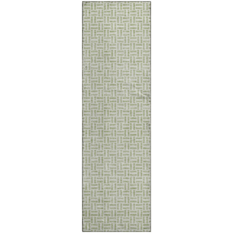 Premium Machine Washable Prisco Aloe Rug, Runner 2'3" x 7'6"