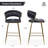 Kristyn Upholstered Counter Stool with Metal Frame-1947774185