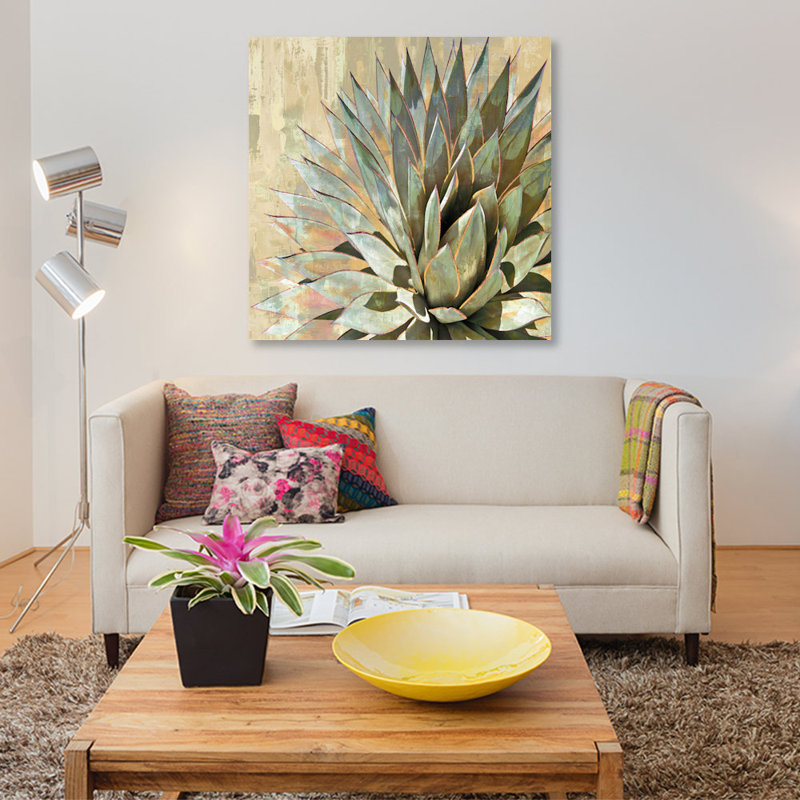 «Succulent I», impression sur toile, H 12 po x l 12 po x P 1,5 po, Pas de tapis, Toile tendue