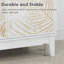 Buffet 31,5 pouces rétro sculpté avec tablettes réglables et rangement spacieux pour une utilisation dans plusieurs pièces.