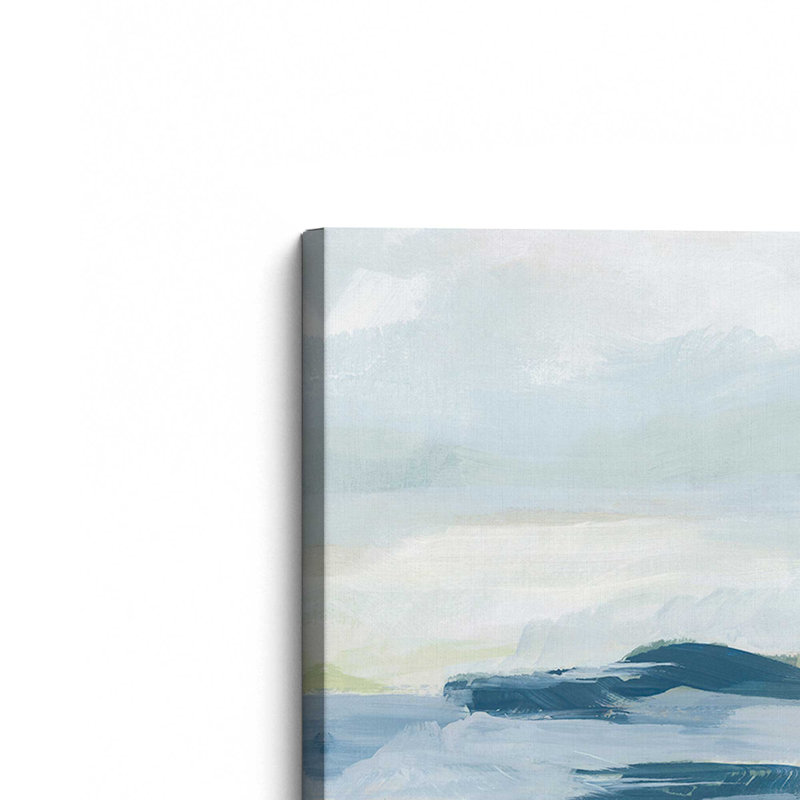 Impression sur toile Soft Coastal Layers II, Toile tendue, H 48 po x l 72 po x P 1,25 po, 1
