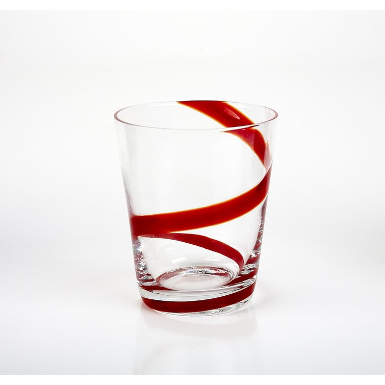 Bartels 12 oz. Drinking Glass (Set of 4) Wrought Studio Color: Red