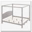 Lit plateforme à baldaquin en bois avec tête de lit et pieds de support-131237809