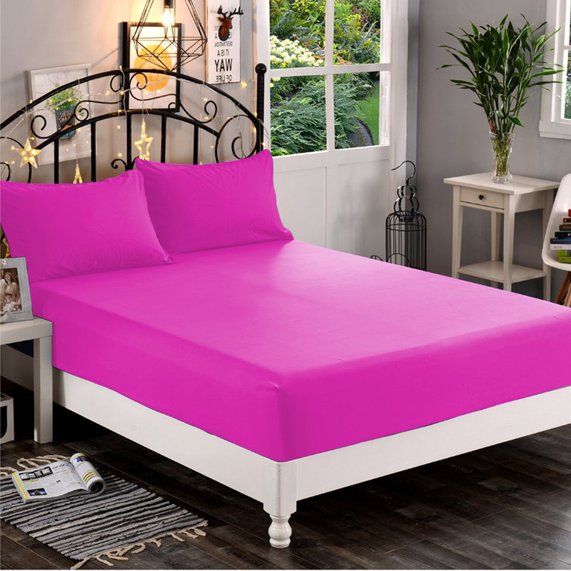 Microfiber Fitted Sheet, Full Fitted Sheet, Hot Pink