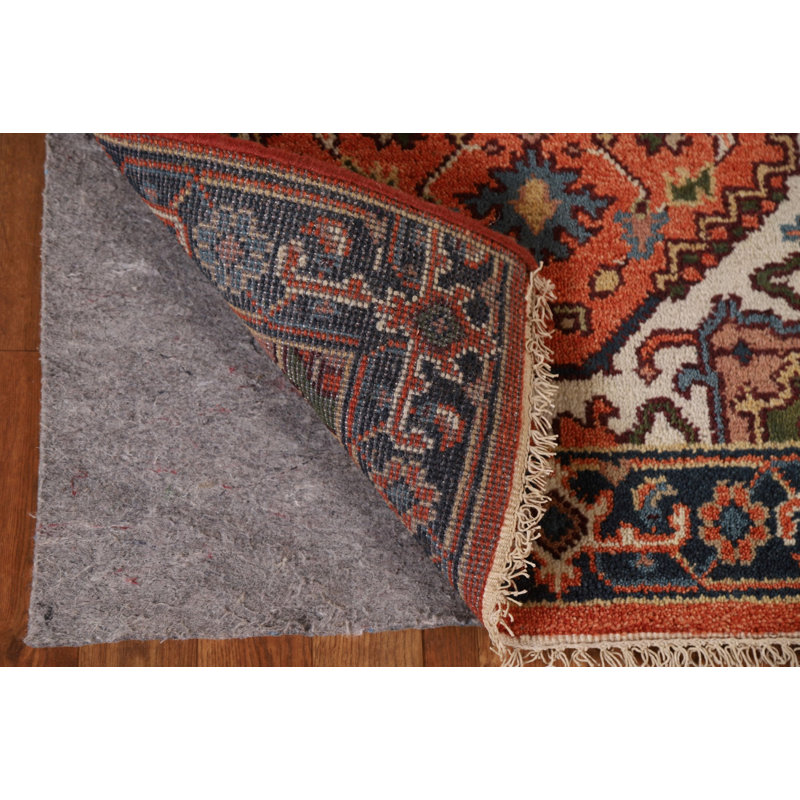 Tapis de couloir Heriz Serapi en laine noué à la main 3 x 8