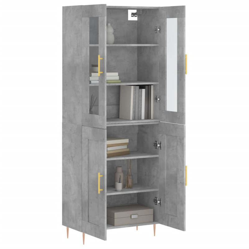 Minhal 69.5cm Sideboard, Concrete Grey