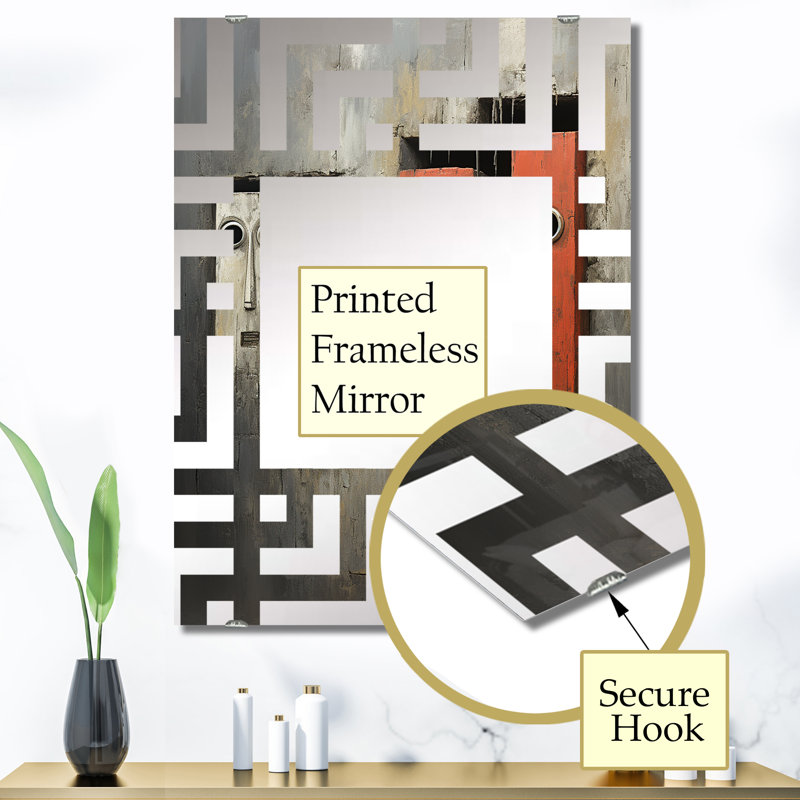 Rovner - Miroir mural art afro-américain, 40 po x 30 po