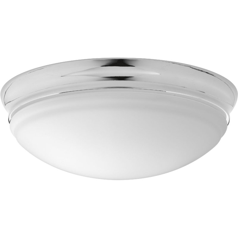 Mccully Glass LED Flush Mount, 4.25" H x 11" W x 11" D, Polished Chrome