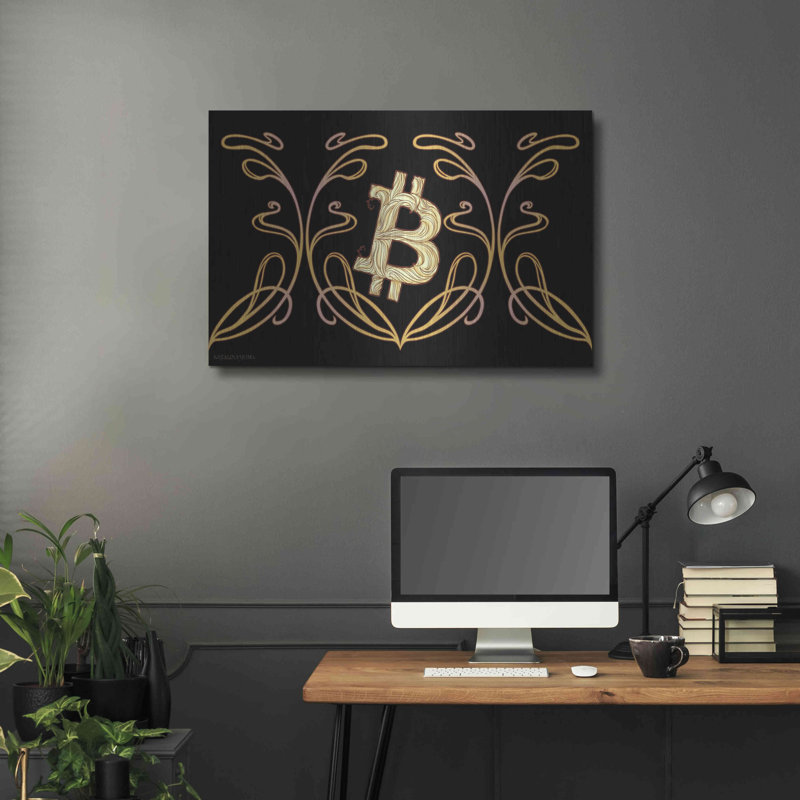 «Art Nouveau Bitcoin Gold» par Katalina Ooma, H 24 po x l 36 po