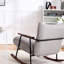 Chaise berçante grise élégante avec structure solide et moderne en métal robuste pour la maison