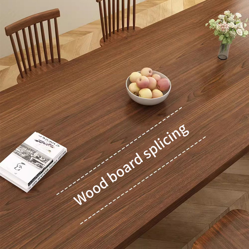 Simple modern solid wood dining table set, 29.5"H x 78.7"L x 31.4"W