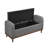 Bedroom Furniture, Mid-Century Modern Lift Top Bench, Gray Upholstered, Solid Wood Walnut Storage, Textured Upholstery,-739118998