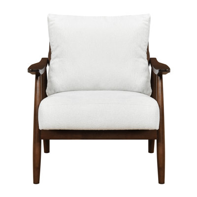Chaise d'appoint en bois massif beige pour siège moderne avec structure et dossier réversible