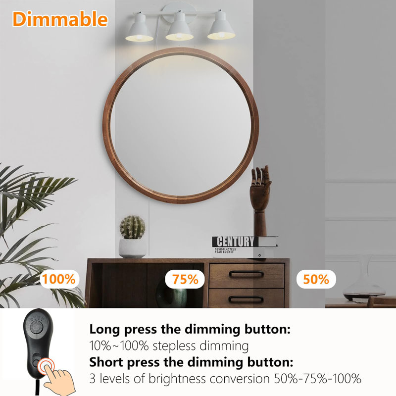 4 Light Plug in Ceiling Light Fixture,Plug in Track Lighting,Dimmable LED Bulbs Included, White