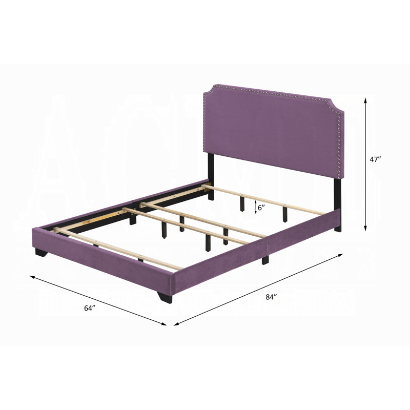 Valentin Upholstered Standard Bed, Purple