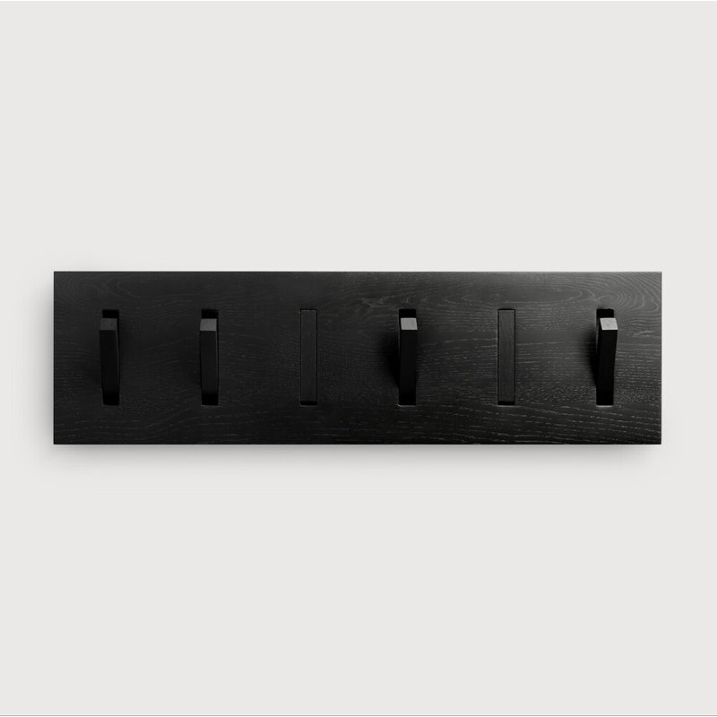 Utilitile 6 - Hook Wall Mounted Coat Rack, Black