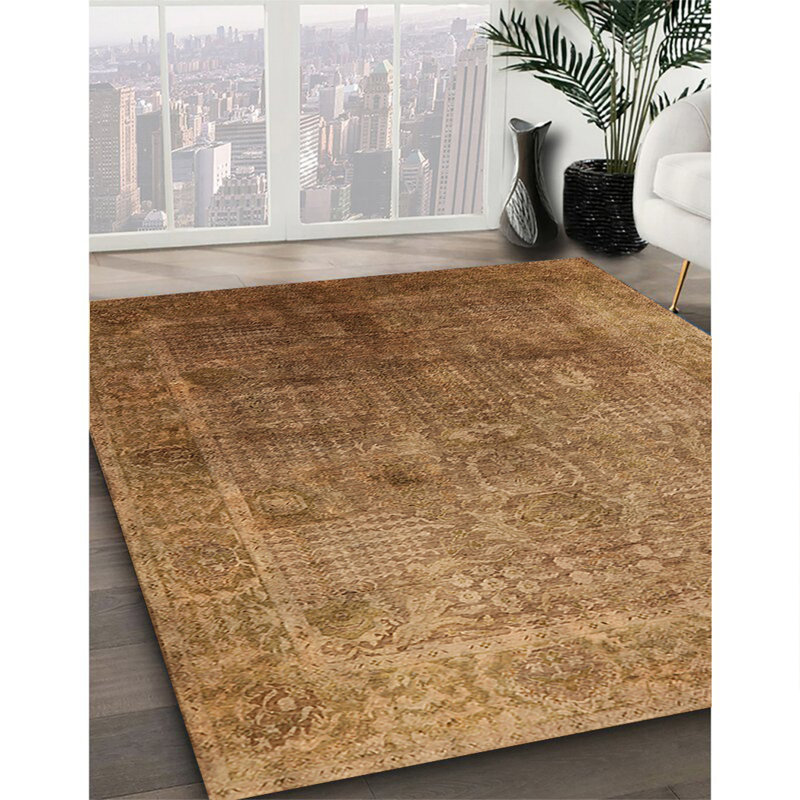 Tapis 100% Mid-Century moderne lavable à la machine 3259, Carré 3 pi