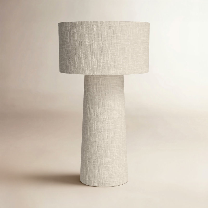 Bloomdale Davida BOUCLE FABRIC TABLE LAMP WITH SHADE