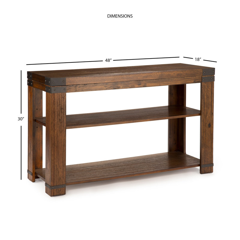 Console en bois massif Avaiah