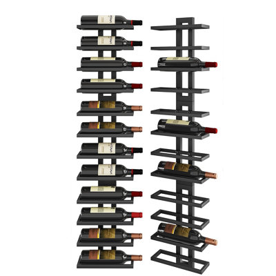 Set Of 3 Wall Mounted Wine Racks - Metal Horizontal Wine Bottle Holder, DIY Display Shelf For 12 Bottles, Space-Saving Home Bar Decor For Kitchen, Dining Room, Bathroom Towel Storage