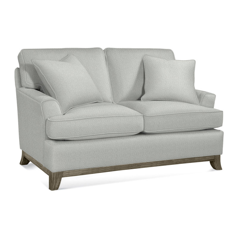 Oaks Way Upholstered 60'' Loveseat, Stone Hearth Finish, Brown Geometric, 0456-33