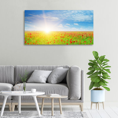 Field Of Poppies - Wrapped Canvas Print