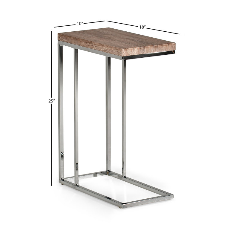 Table de bout en C Philippos, Bois naturel