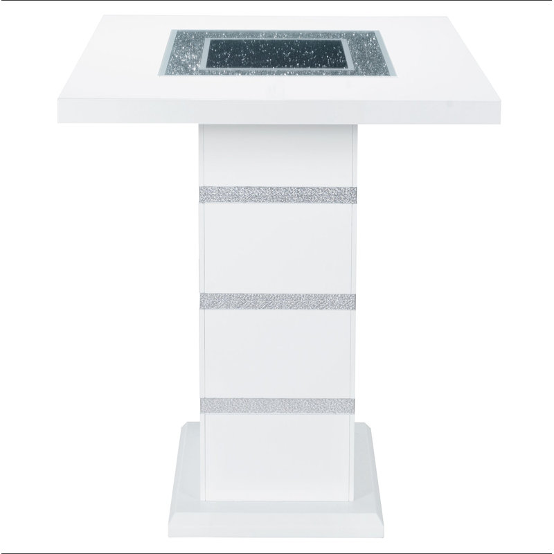 TABLE DE BAR ARIYA BLANC, Blanc, H 38 po x L 63 po x l 42 po