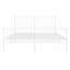 Metal Bed Frame with Headboard and Footboard White-1949012225