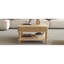 Table basse carrée à plateau relevable cannelé avec rangement caché et ouvert-784332439