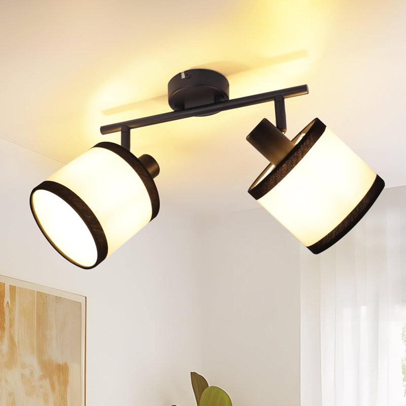Burlap Semi Flush Mount