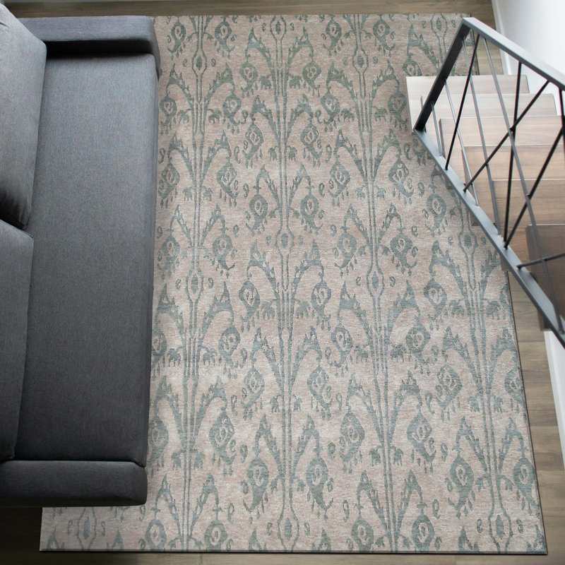 Himalayan Ikat Area Rug, Rectangle 6'1" x 9'