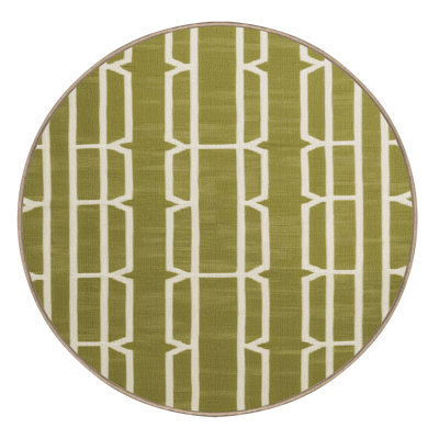 Machine Washable Trellis Brown Area Rug