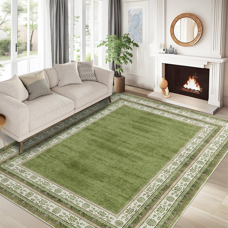 Washable Rugs for Living Room Abstract Area Rug Neutral Rugs Non Slip Carpet for Bedroom Nursery Dining Room Office Playroom